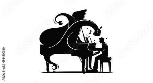 Silhouette of horse with rider