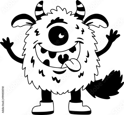 cute monster cartoon 