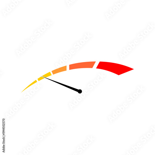Speedometer logo design template, with white background