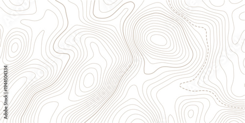 Geography landscape Topo contour map on white background, Topographic contour lines.Modern design with White background with topographic wavy pattern design.Abstract bacground. Vector illustration.
