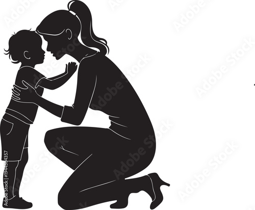 A nurturing moment between a caregiver and a young child in a comforting embrace