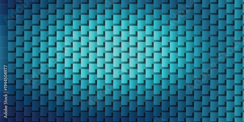 3D cyan technology background with abstract geometric pattern and center spotlight