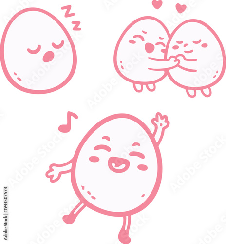A fun set with characters from Easter eggs