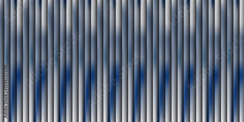  Blue and white abstract modern ribbed background with bright gradient. Vector illustration