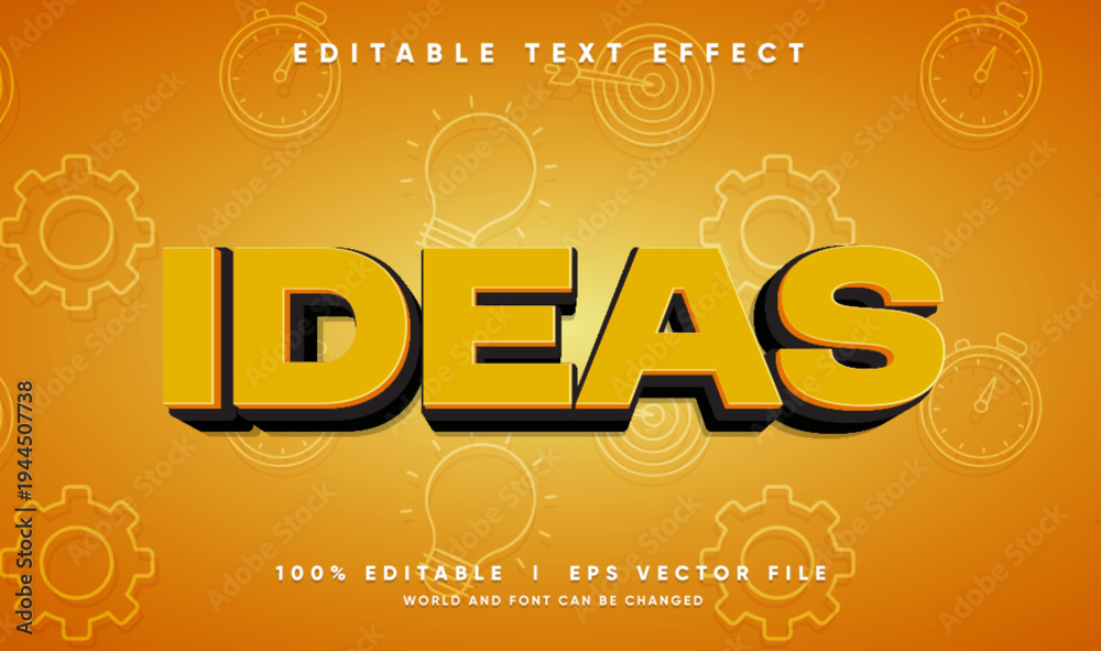 Obraz premium ideas vector text effect with modern style