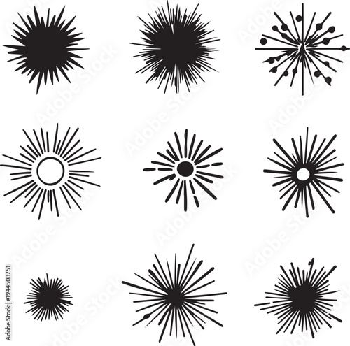 Hand Drawn Brush Stroke Set, Abstract Ink Scribbles and Doodle Lines Collection, Black Marker and Paint Strokes Isolated on White Background.