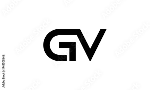 GV initial letter logo or GV monogram