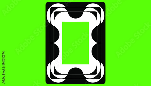 Frame for photos on green