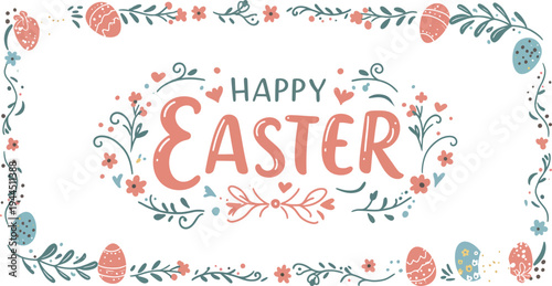 Happy holiday greeting card featuring vintage merry christmas lettering and a pink heart illustration for a romantic celebration design