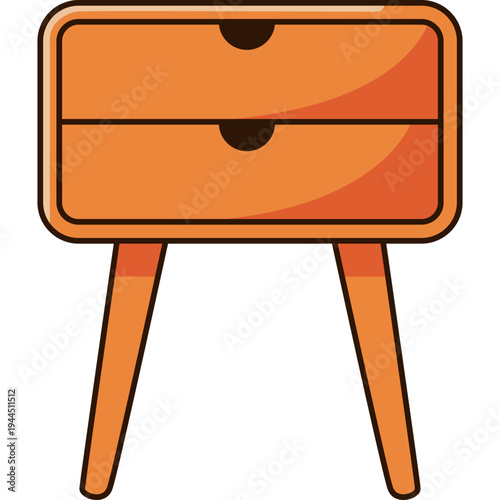 Bedside Table Illustration