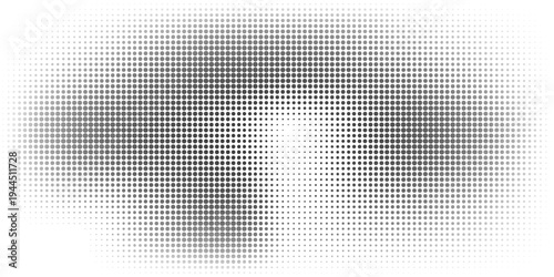 Grunge halftone gradient background. Faded grit noise texture. White and black sand wallpaper. Retro pixelated backdrop. Anime or manga style comic overlay.