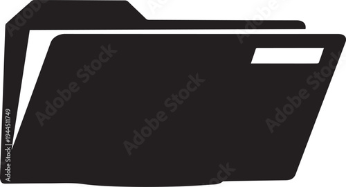 Black clipboard with paper icon vector illustration featuring a business document symbol silhouette for office computer technology equipment