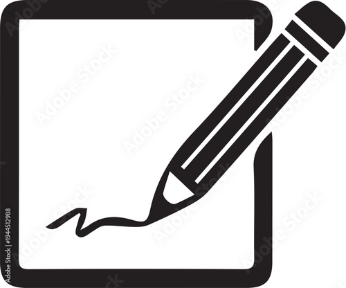 Pen and ink vector illustration of a hammer tool icon