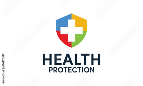 shield protection logo design icon vector template