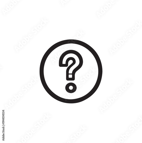 Question mark help icon vector editable EPS FAQ symbol