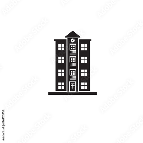 Apartment building icon vector editable EPS real estate symbol