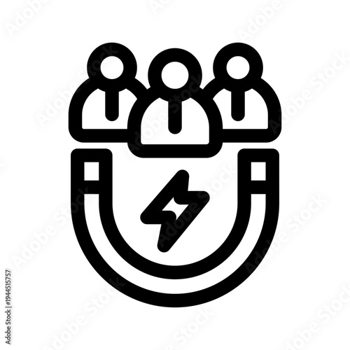 Acquisition illustration line icon from digital nomad icon set