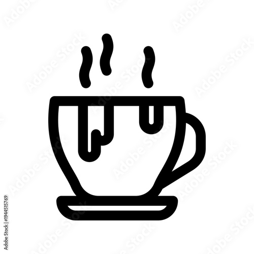Coffee illustration line icon from digital nomad icon set