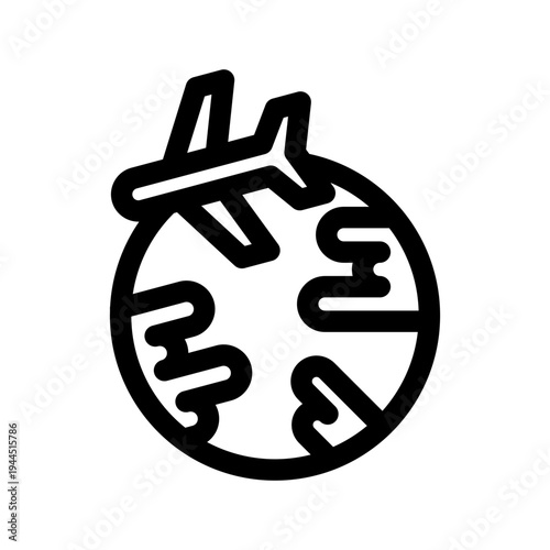 Travel illustration line icon from digital nomad icon set