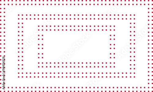 Red square pixel art frame surrounding a rectangular area