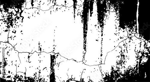 Wall grunge texture with cracked and peeling black paint effect featuring background, abstract, distressed with worn