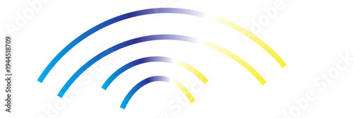 Abstract Rainbow Gradient Curved Lines Collection – Modern Wave Line Elements