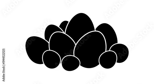 Black cloud icon vector