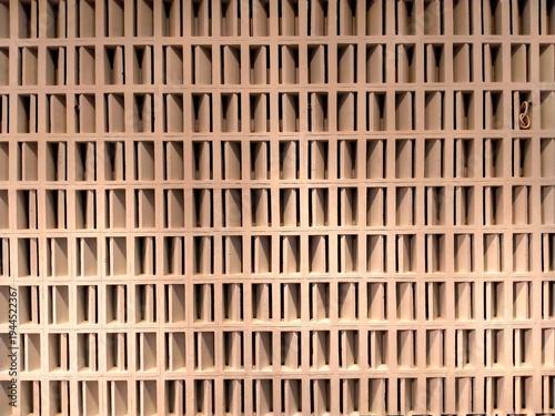 White Geometric Breeze Block Wall Pattern Minimalist Architectural Texture Background