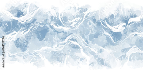Abstract watercolor pattern of light blue and white swirling watery textures