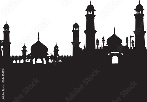 Lahore Heritage Skyline - Badshahi Domes, Minar-e-Pakistan & Fort Walls