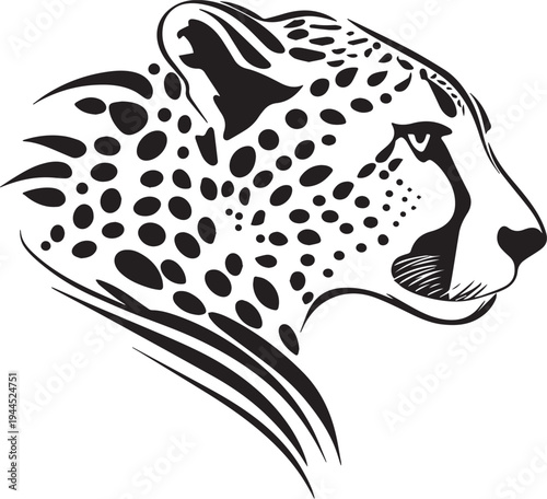  Lion Head Silhouette - King of Beasts Mane Emblem