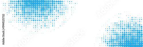 Halftone gradient. Dotted gradient, smooth dots spraying and halftones dot background seamless horizontal geometric pattern vector template set. modern vector ilustration