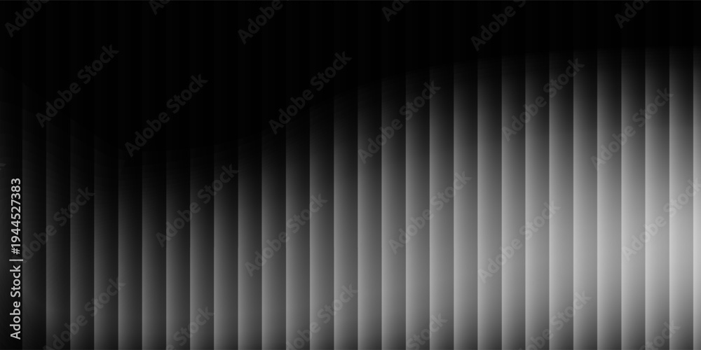 Obraz premium Rainbow glass with black and white gradient. Ribbed glass background with refraction effect. crystal black