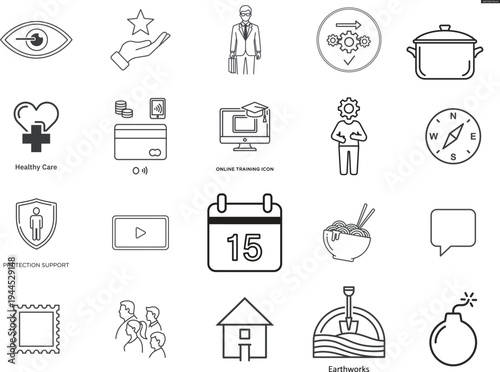 Minimalist vector graphic showing a simple file icon labeled vector file