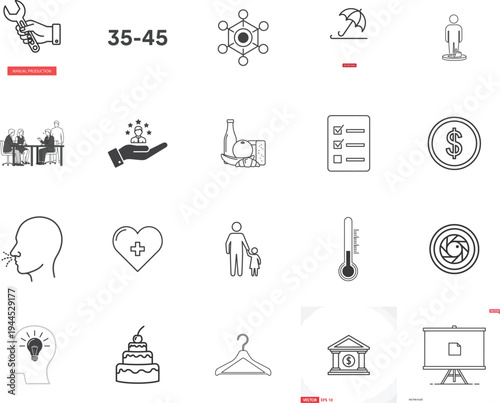 Minimalist vector graphic depicting a simple file icon labeled vector file
