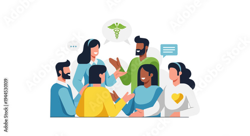 Diverse Healthcare Team Collaboration and Medical Discussion