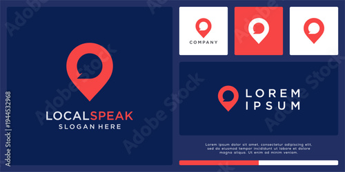 Local speak logo design template