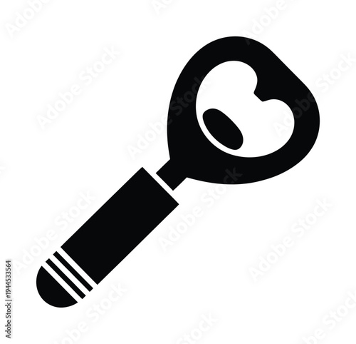 Vector of a bottle opener with a simple design