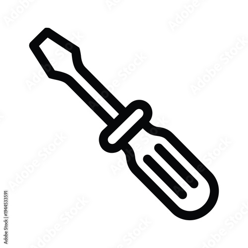 Vector of a standard flathead screwdriver