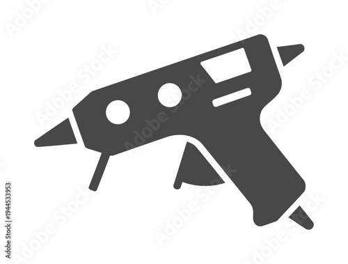 High-quality vector of a hot glue gun tool