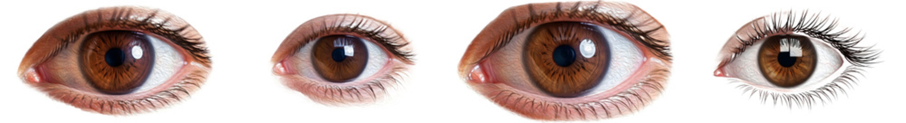 a multiple woman brown eye isolated on transparent background PNG stock image ...
