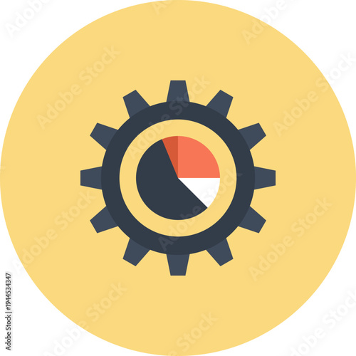 data management flat web icon concept