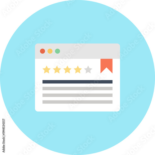 page ranking flat web icon concept