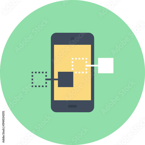 app development flat web icon concept