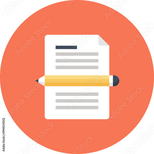 copywriting flat web icon concept