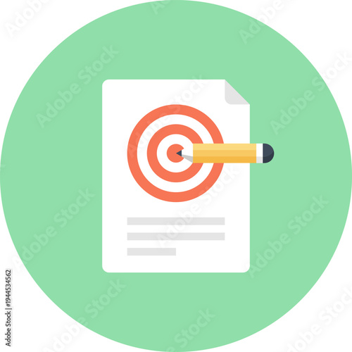 goals flat web icon concept