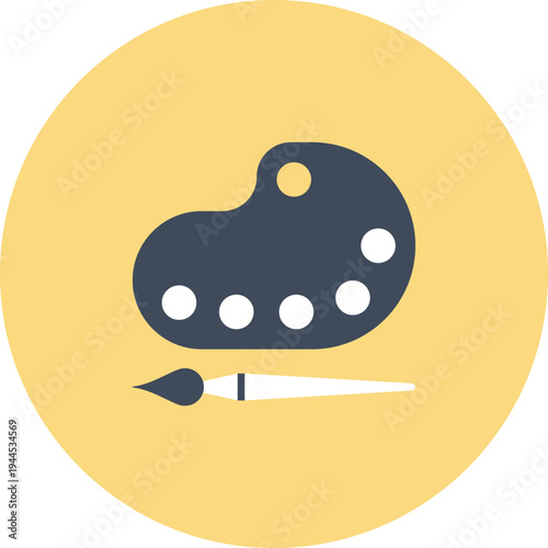 paint flat web icon concept