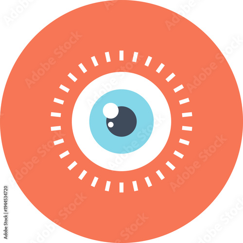 vision flat web icon concept