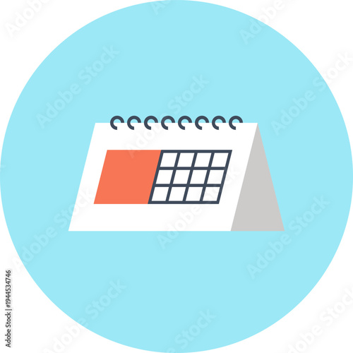 events calendar flat web icon concept
