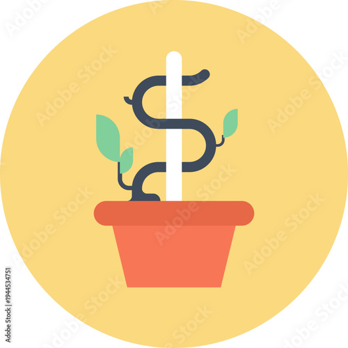 growth flat web icon concept